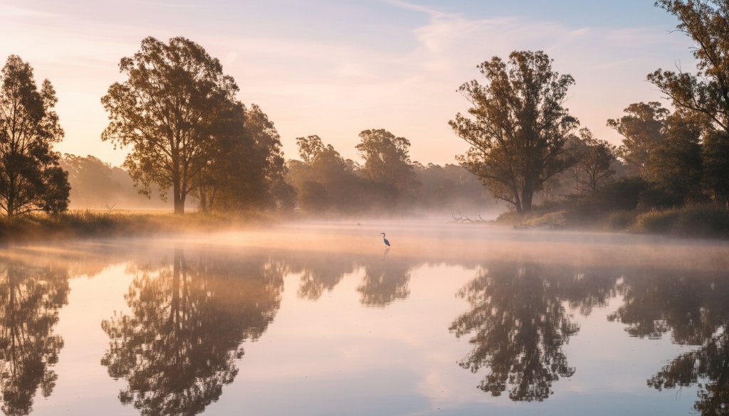 A dramatic, professionally colour-graded photograph showcasing the ethereal beauty of Box Hill North through fine art photography, featuring a serene landscape bathed in golden hour light with intricate details, highlighting the essence of Box Hill North Ethereal Fine Art Photography.
