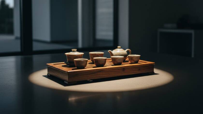 Dramatic, professional Box Hill Product Photography for Online Retailers featuring a handcrafted ceramic mug glowing under a spotlight on a minimalist wooden table in a stylish Box Hill studio, with a soft background hinting at local artisan craft, creating an epic moment of product elegance.