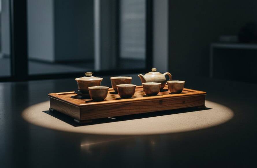 Dramatic, professional Box Hill Product Photography for Online Retailers featuring a handcrafted ceramic mug glowing under a spotlight on a minimalist wooden table in a stylish Box Hill studio, with a soft background hinting at local artisan craft, creating an epic moment of product elegance.