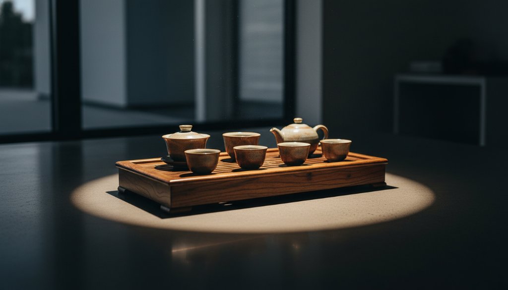 Dramatic, professional Box Hill Product Photography for Online Retailers featuring a handcrafted ceramic mug glowing under a spotlight on a minimalist wooden table in a stylish Box Hill studio, with a soft background hinting at local artisan craft, creating an epic moment of product elegance.