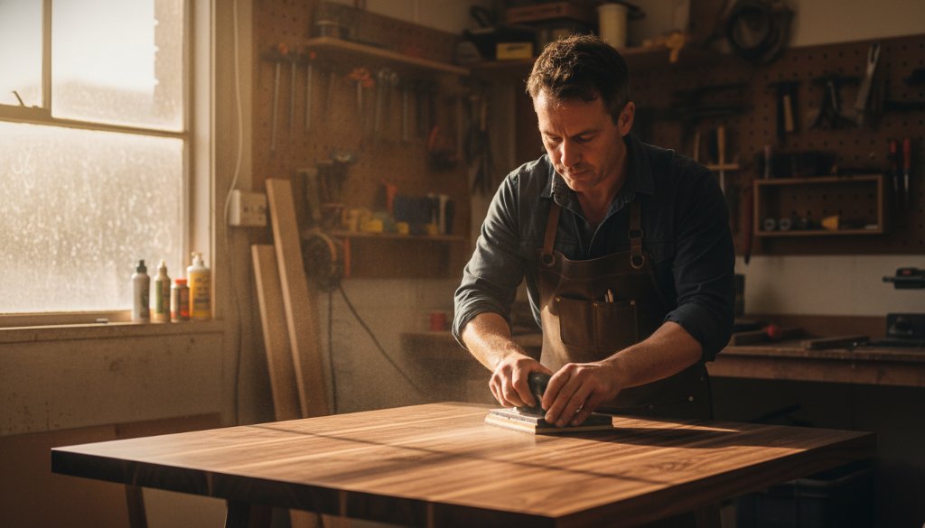 Dramatic shot of a small business owner proudly showcasing a locally crafted product, bathed in golden hour light in a vibrant Bulleen setting, exemplifying Bulleen advertising photography vibrant local businesses.