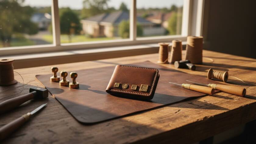 Dramatic studio shot of beautifully arranged local artisan products, highlighting intricate details with warm, directional lighting against a blurred Bulleen backdrop, embodying Bulleen artisanal product photography excellence.