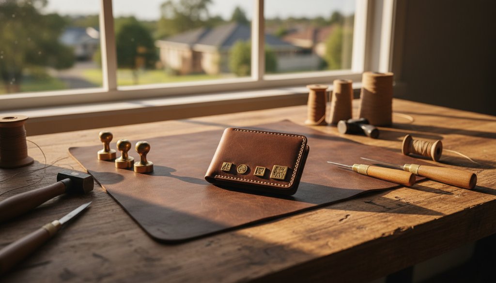 Dramatic studio shot of beautifully arranged local artisan products, highlighting intricate details with warm, directional lighting against a blurred Bulleen backdrop, embodying Bulleen artisanal product photography excellence.