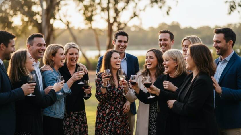 A candid, 'epic moment' photograph of a joyous crowd celebrating at a community festival in Bulleen, showcasing vibrant colours and authentic interactions, perfectly illustrating Bulleen Event Photography Capturing Authentic Moments.