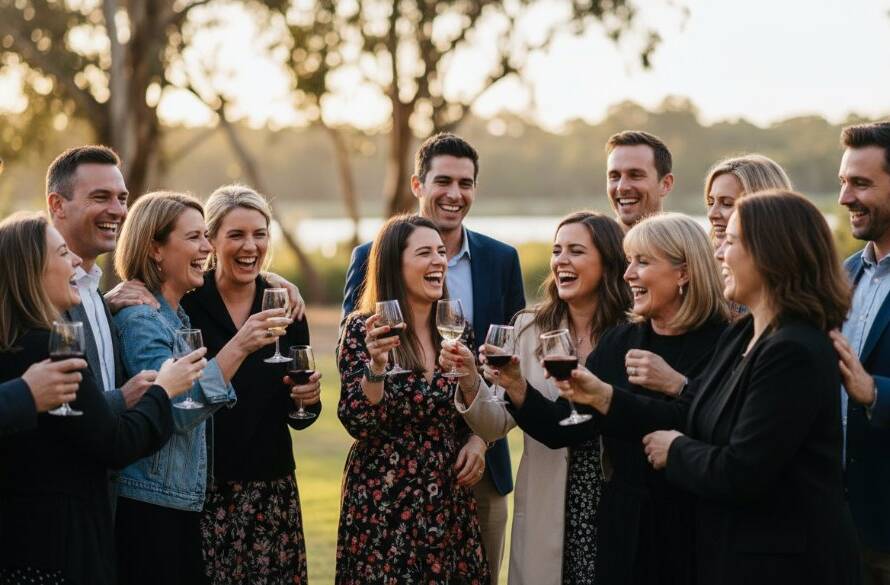 A candid, 'epic moment' photograph of a joyous crowd celebrating at a community festival in Bulleen, showcasing vibrant colours and authentic interactions, perfectly illustrating Bulleen Event Photography Capturing Authentic Moments.