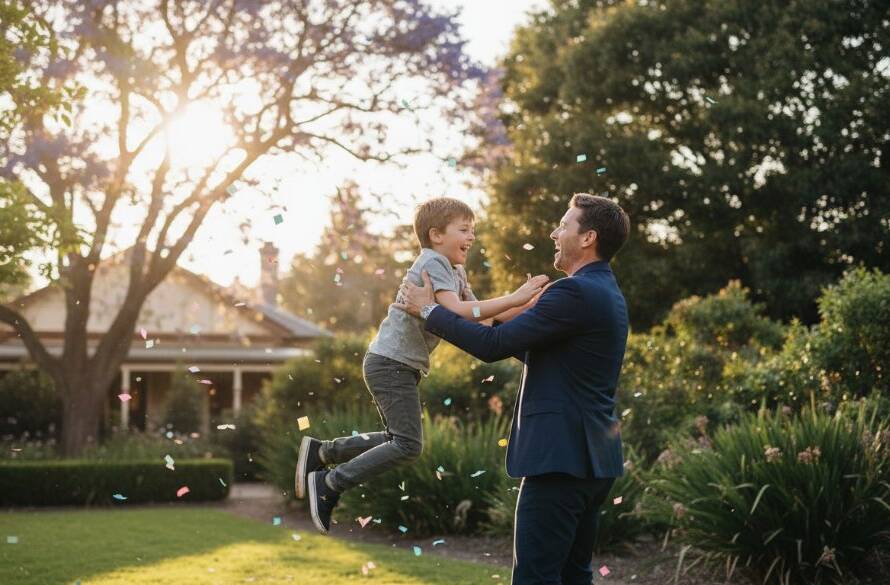 A vibrant and candid Malvern birthday party photography shot, capturing a child's pure joy as they blow out candles on a beautifully decorated cake, surrounded by warm, celebratory light and blurred happy faces.