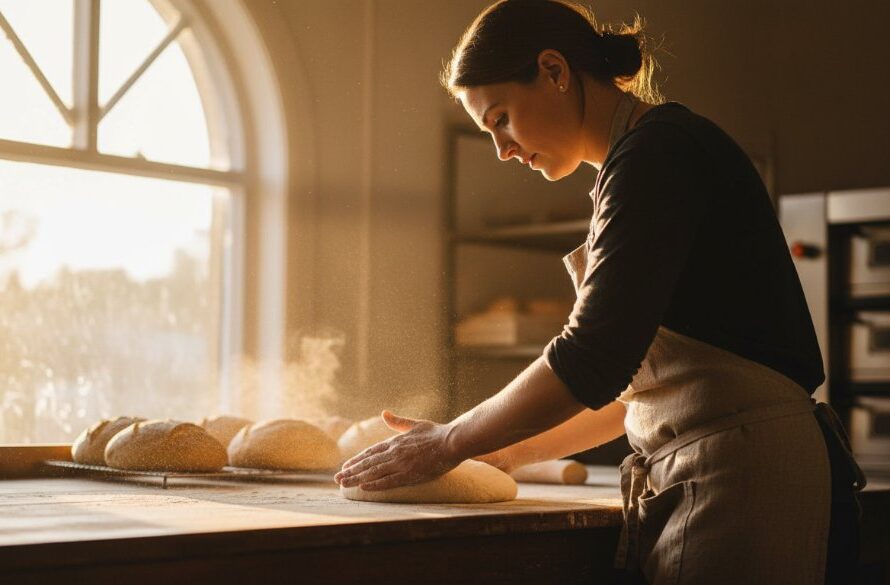 A dynamic and emotionally charged photograph capturing authentic stories Maryborough Victoria editorial photography, showing a local artisan passionately crafting pottery in a sun-drenched Maryborough studio, with dramatic rim lighting highlighting their focused expression and the intricate details of their work.