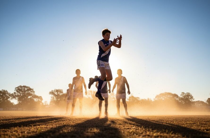 An intense, dramatic photograph capturing a young athlete making a winning dive during a swimming race at a sun-drenched Mildura outdoor pool, perfectly embodying Capturing Dynamic Mildura Junior Sports Photography, with water splashing dramatically around them.