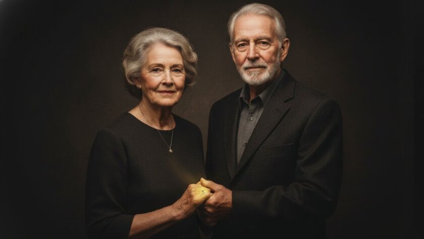 A dramatically lit, professional studio portrait capturing a timeless moment of a family in Clunes, Victoria, showcasing the quality of capturing timeless portraits studio Clunes Vic.