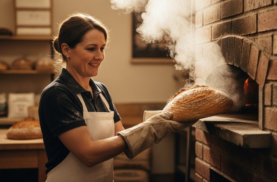 An epic moment of a local artisan intensely working in their workshop, beautifully lit, symbolising 'capturing Traralgon's essence editorial photography' for a compelling visual story.