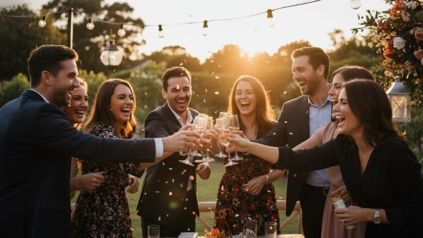 A dynamic, candid photograph showing an 'epic moment' of joy and laughter during a vibrant celebration in East Geelong, perfectly showcasing Capturing Vibrant Milestones East Geelong Party Photography's ability to capture authentic emotion.