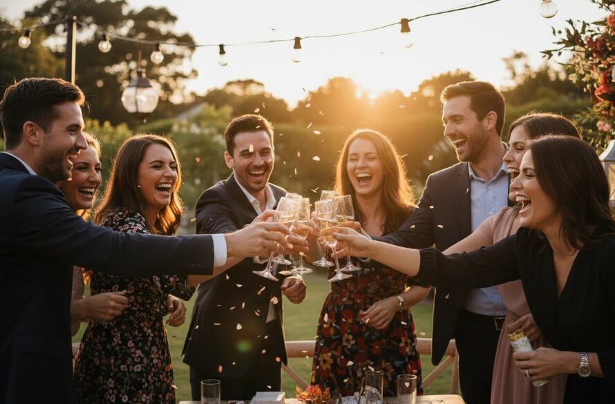 A dynamic, candid photograph showing an 'epic moment' of joy and laughter during a vibrant celebration in East Geelong, perfectly showcasing Capturing Vibrant Milestones East Geelong Party Photography's ability to capture authentic emotion.