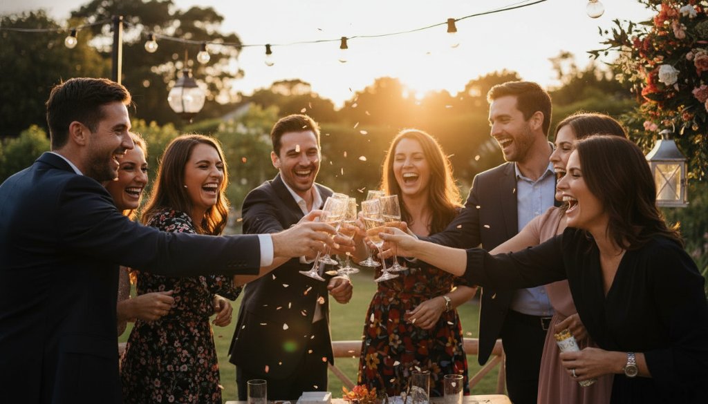 A dynamic, candid photograph showing an 'epic moment' of joy and laughter during a vibrant celebration in East Geelong, perfectly showcasing Capturing Vibrant Milestones East Geelong Party Photography's ability to capture authentic emotion.