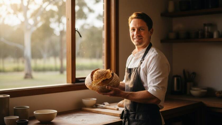 An epic moment captured in Cranbourne East showcasing vibrant, professional advertising photography for a local artisan's bespoke product, dramatically lit at sunset in a bustling market scene, highlighting the quality and impact for local brand impact.
