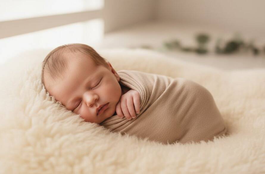 Close-up, tender, black and white photograph showcasing delicate newborn portraits Skye Victoria families will adore, with the baby's tiny hand gently gripping a parent's finger, bathed in soft, ethereal natural light, set in a peaceful home environment.