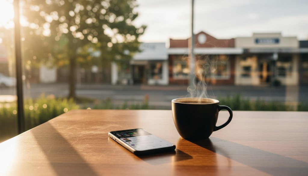 An epic moment captured in Ringwood North: dynamic advertising photography showcasing a handcrafted artisanal product bathed in dramatic natural light, emphasizing its unique texture and quality, with a subtle, blurred background hinting at a local Ringwood North market stall.