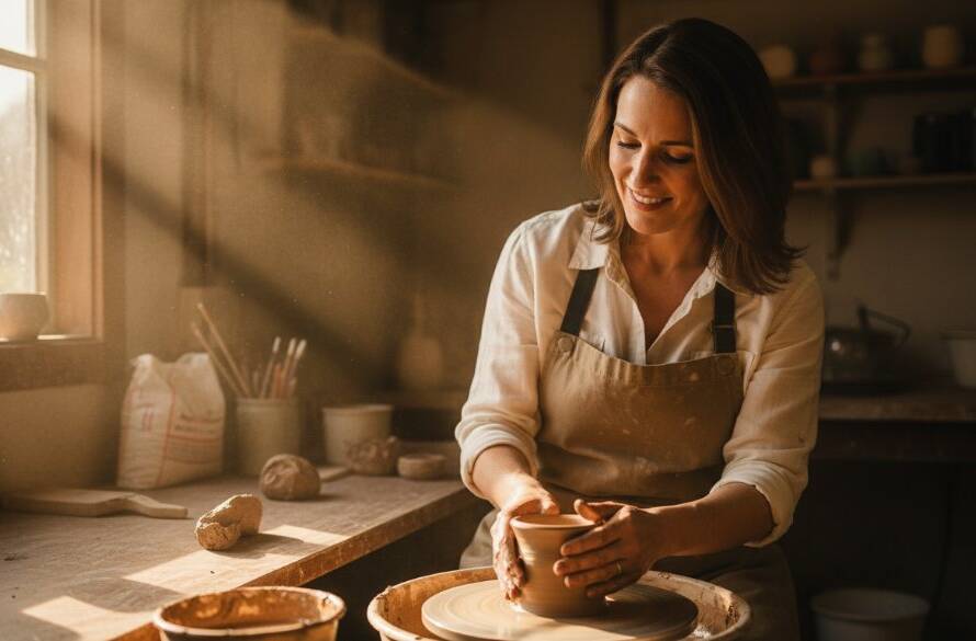 An intense, close-up editorial photograph capturing a local business owner in Heatherdale, Victoria, demonstrating the power of dynamic editorial photography Heatherdale Victoria, with dramatic lighting highlighting their focus and determination.