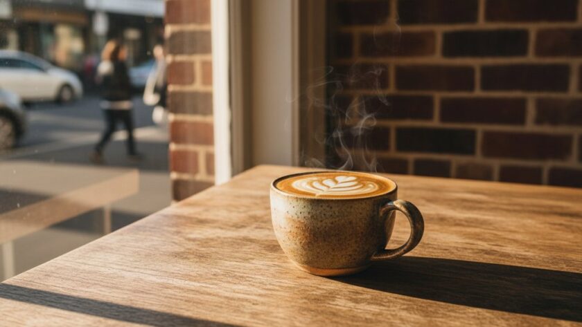 An epic moment of vibrant, professional East Geelong advertising photography for local brands, showcasing a meticulously styled, sun-drenched product in a dynamic urban setting with dramatic lighting and professional colour grading.