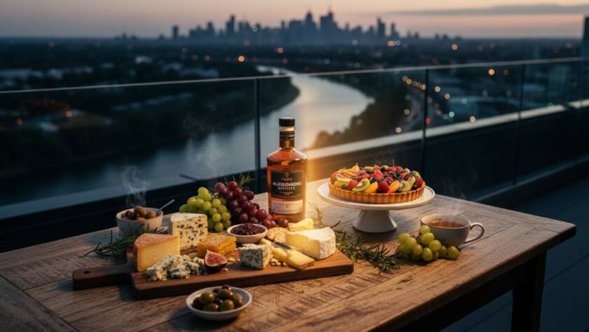 Dramatic close-up of a handcrafted ceramic vase, exquisitely lit with soft, warm light against a blurred Maribyrnong river view at sunset, showcasing how to Elevate Maribyrnong Brands with Premium Product Photography through exceptional artistry.