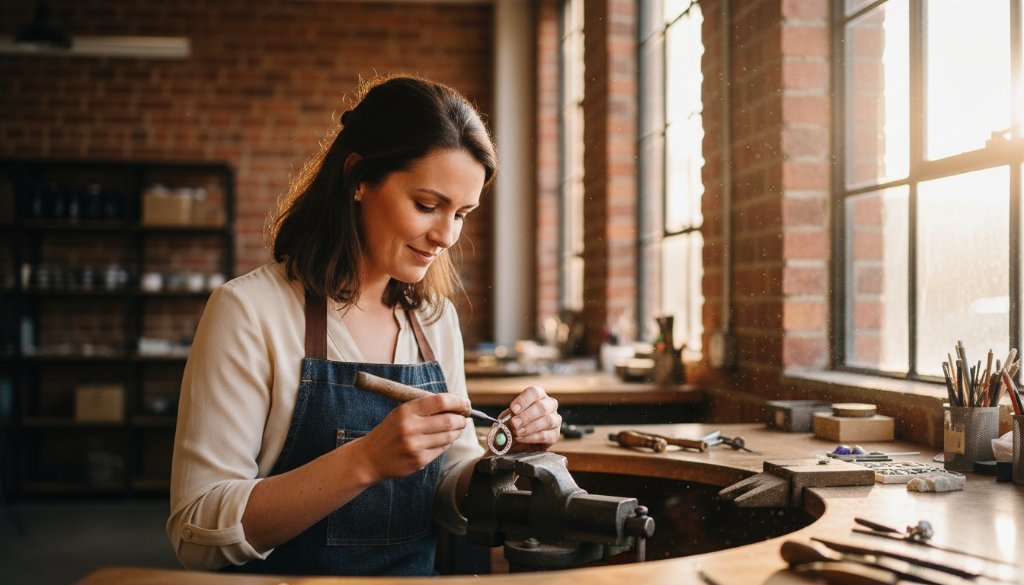 Dynamic, wide-angle shot capturing a local cafe owner passionately serving coffee in Mitcham, Victoria, surrounded by bustling customers and natural light, perfectly embodying the spirit of local business and showcasing the impact of elevate Mitcham business branding photography with professional style.