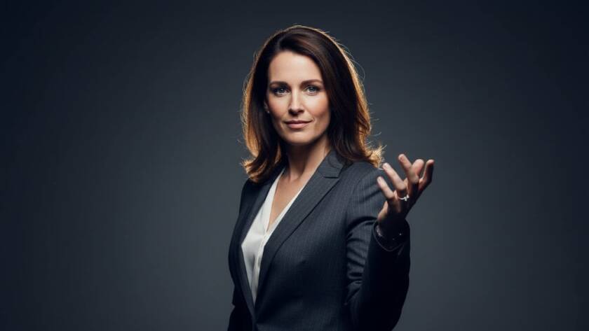 Epic moment: A successful entrepreneur in Rowville, Victoria, powerfully poses for professional studio photography, capturing their brand's essence with dramatic backlighting and a confident expression. This image aims to elevate their brand with studio photography Rowville Victoria.