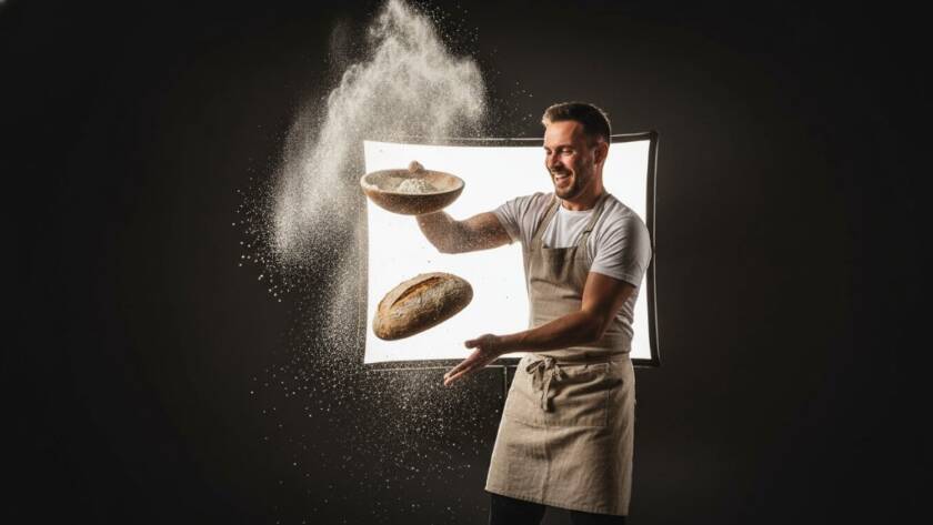 An evocative close-up shot of a local Mont Albert artisan meticulously crafting a custom piece in a modern studio, showcasing the passion and precision that elevate their Mont Albert brand with professional studio photography, captured with dramatic, cinematic lighting.