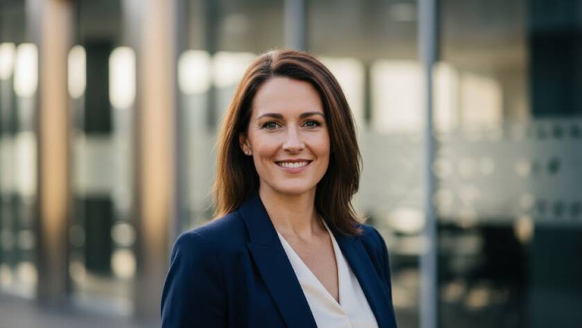 A powerful and confident professional, expertly lit, looking directly at the camera in a modern studio setting in Wantirna South, embodying how to elevate your professional image with Wantirna South headshots, captured with a cinematic, color-graded feel.