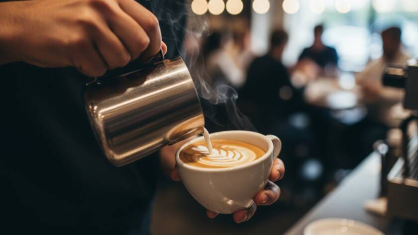 A dynamic, close-up, dramatic shot of a chef meticulously plating a vibrant dish inside a bustling Box Hill cafe, with steam rising gracefully and warm, inviting light highlighting the textures, perfectly capturing the essence of elevating Box Hill cafe food photography.