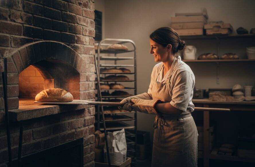 Epic moment of a passionate Eumemmerring artisan, a potter, confidently showcasing a beautifully crafted ceramic piece in their sun-drenched workshop, dramatic backlighting highlighting the textured clay and their focused expression, symbolising elevating Eumemmerring small business branding photography.