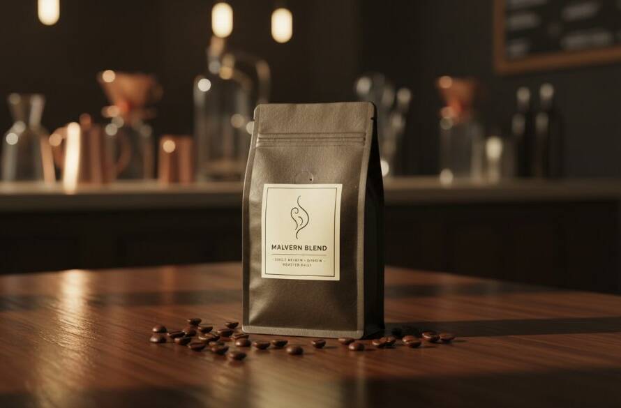 Dramatic studio shot featuring a luxury artisan candle, its golden flame casting a warm glow, professionally captured for Elevating Malvern East product photography, with a blurred background hinting at a chic Malvern East boutique, expertly lit to highlight texture and detail, evoking a sense of premium quality.