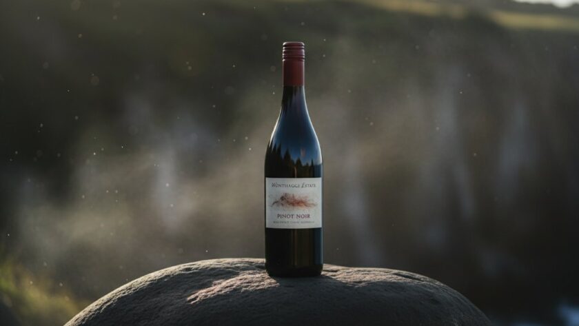 A dramatically lit, professionally colour-graded photograph showcasing artisan pottery from a Wonthaggi local business, placed on a weathered timber table with the Bass Strait coastline subtly blurred in the background, symbolising the power of elevating Wonthaggi product photography for online sales.