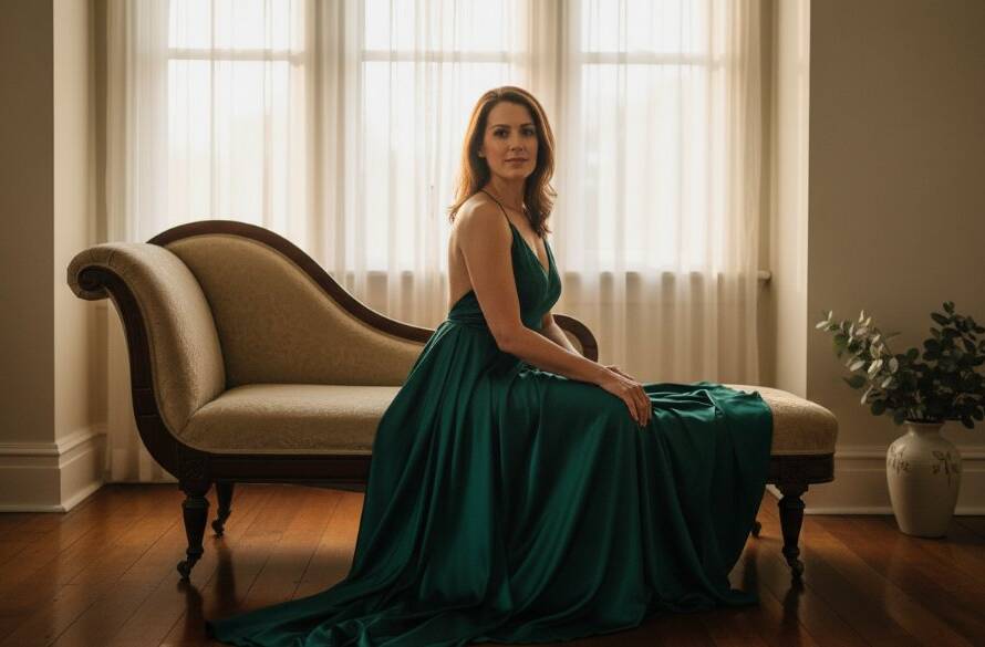 An intimate and empowering boudoir photography session in Hampton Park, capturing a woman's confident silhouette against soft, ethereal light streaming through a window, evoking a sense of self-love and inner strength.