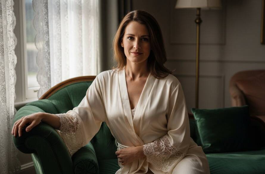 A stunning, dramatically lit boudoir portrait of a woman in Scoresby, Victoria, showcasing empowered confidence and grace. She is beautifully posed near a window, with soft, ethereal light highlighting her form, embodying the essence of empowering boudoir photography Scoresby VIC.