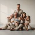 Eumemmerring family studio portraits with natural light