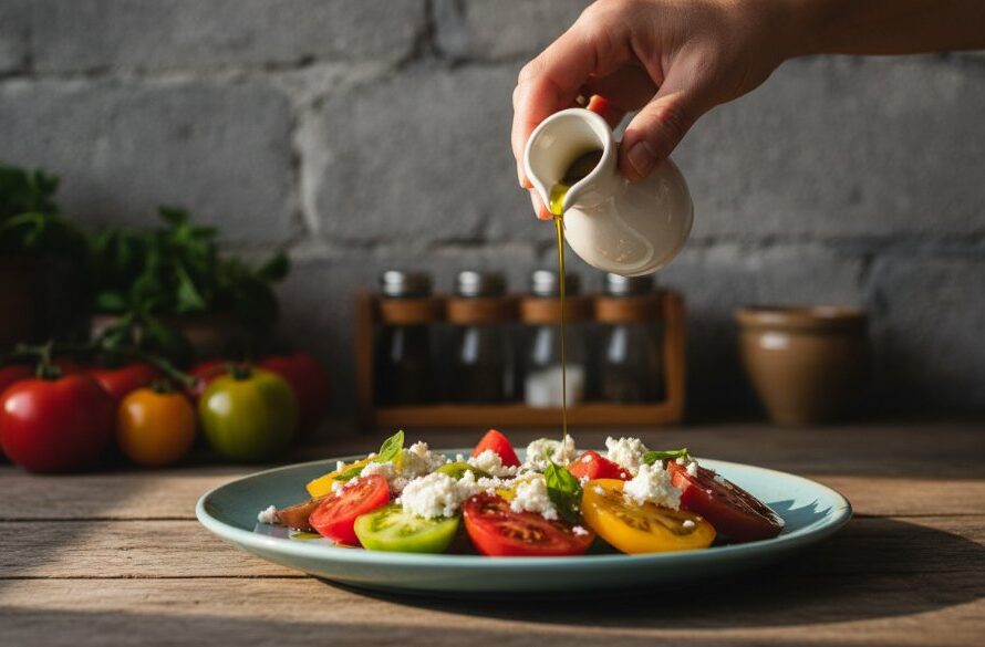 A dramatically lit, close-up shot of a rustic wooden table in a Eureka farm setting, laden with freshly harvested, vibrant seasonal vegetables and an artisan cheese, capturing the essence of Eureka Victoria farm-to-table food photography with golden hour light.