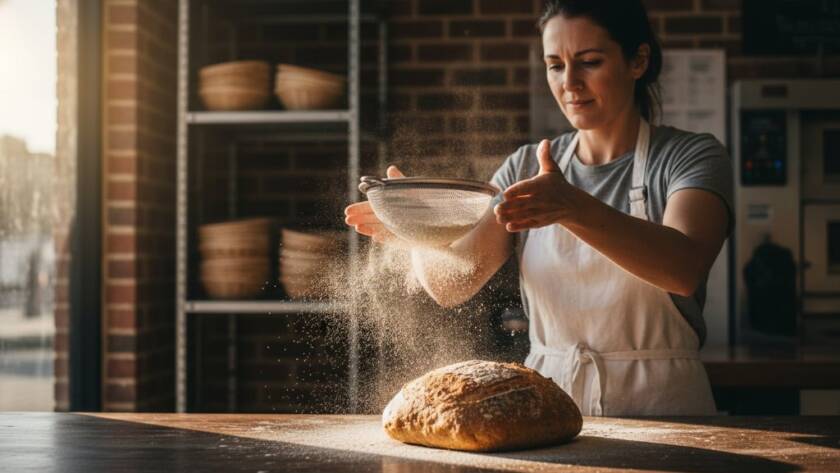 Dramatic, high-impact photograph featuring a Frankston North local business owner proudly showcasing their artisanal product in a beautifully lit, modern workshop, capturing the essence of Frankston North advertising photography for local businesses with a cinematic, epic moment feel.