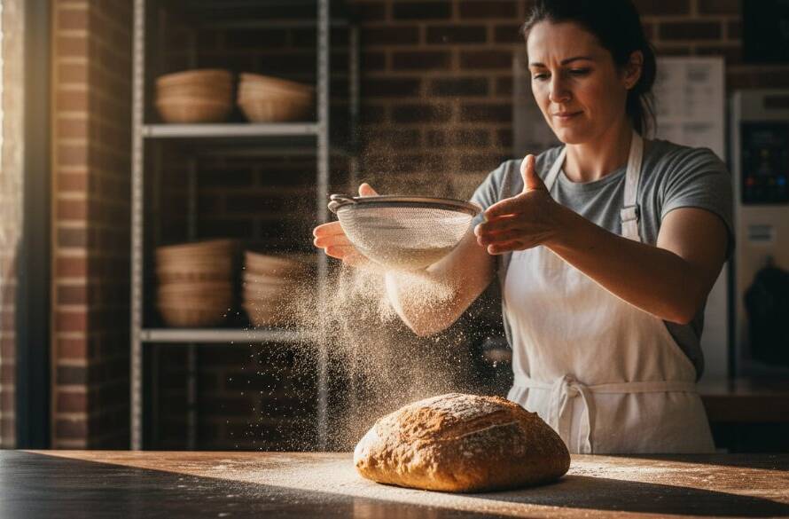 Dramatic, high-impact photograph featuring a Frankston North local business owner proudly showcasing their artisanal product in a beautifully lit, modern workshop, capturing the essence of Frankston North advertising photography for local businesses with a cinematic, epic moment feel.