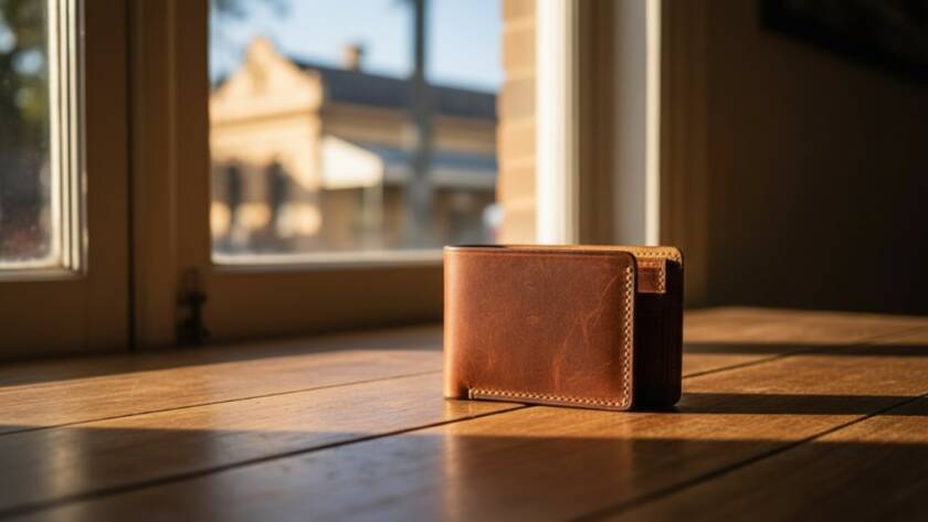 An epic moment captured: a beautifully handcrafted ceramic mug from a local Glen Waverley artisan, dramatically lit by a warm, golden sunrise, sitting on a natural wood surface in a charming cafe setting in Glen Waverley. The mug's unique texture and detail are highlighted, embodying premium Glen Waverley Product Photography for Artisan Brands, showcasing quality and local craftsmanship.