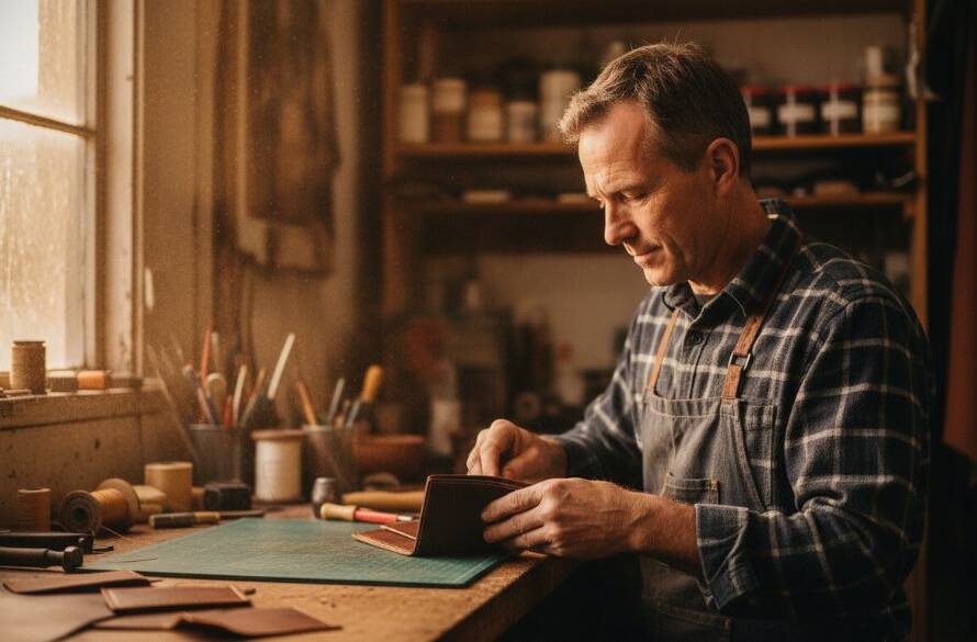 An epic moment captured through Hallam Victoria compelling editorial photography, showing a local artisan passionately crafting a unique piece in their sunlit Hallam workshop, with dramatic side lighting highlighting their focused expression and the intricate details of their work, evoking dedication and artistry.