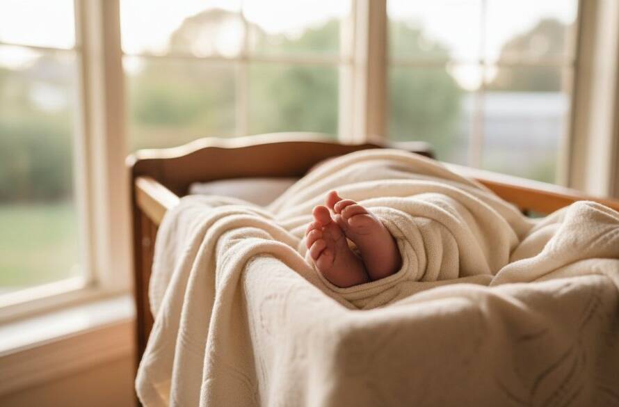 A heartwarming, professional photograph showcasing the delicate fingers of a newborn baby gently grasping an adult's finger, illuminated by soft, golden morning light filtering through a window in a Nunawading home, embodying heartfelt newborn photography Nunawading families.