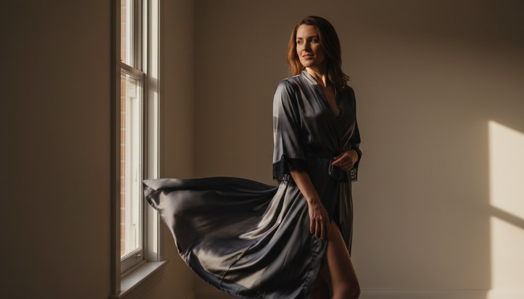 A stunning, cinematic portrait showcasing a woman's graceful silhouette against a soft, dramatic light, embodying the confidence and beauty celebrated in Heathmont intimate boudoir photography for empowering confidence sessions.