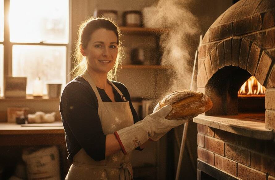 A Heathmont small business branding photography shot capturing a local artisan passionately crafting pottery in a sunlit studio, showcasing dedication and unique brand identity with dramatic warm lighting.