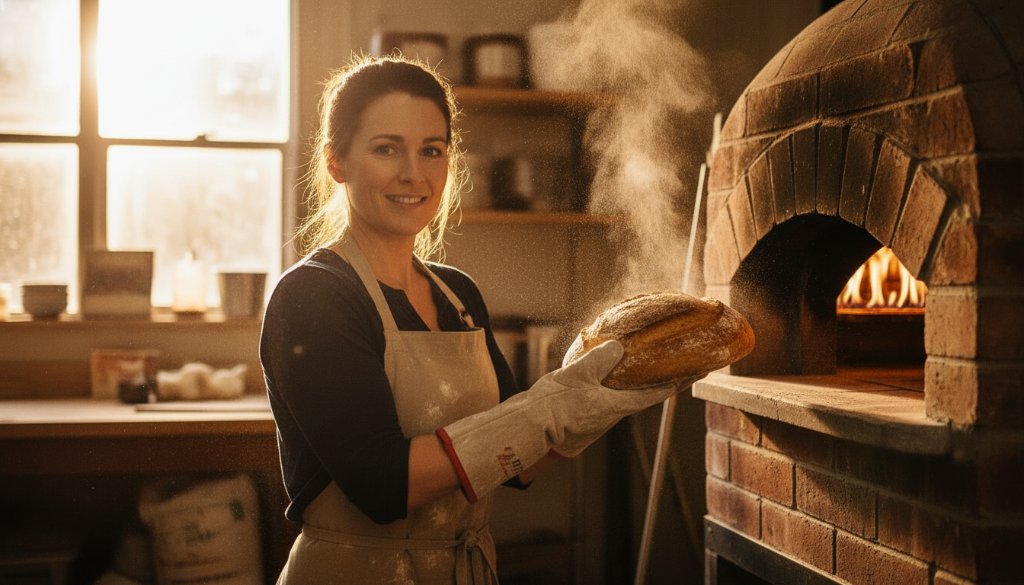 A Heathmont small business branding photography shot capturing a local artisan passionately crafting pottery in a sunlit studio, showcasing dedication and unique brand identity with dramatic warm lighting.