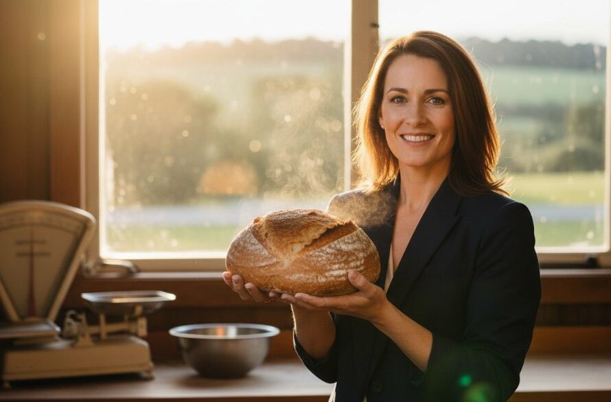 A dynamic portrait of a passionate small business owner in Hepburn Springs, actively engaged in their craft, captured through professional business branding photography.