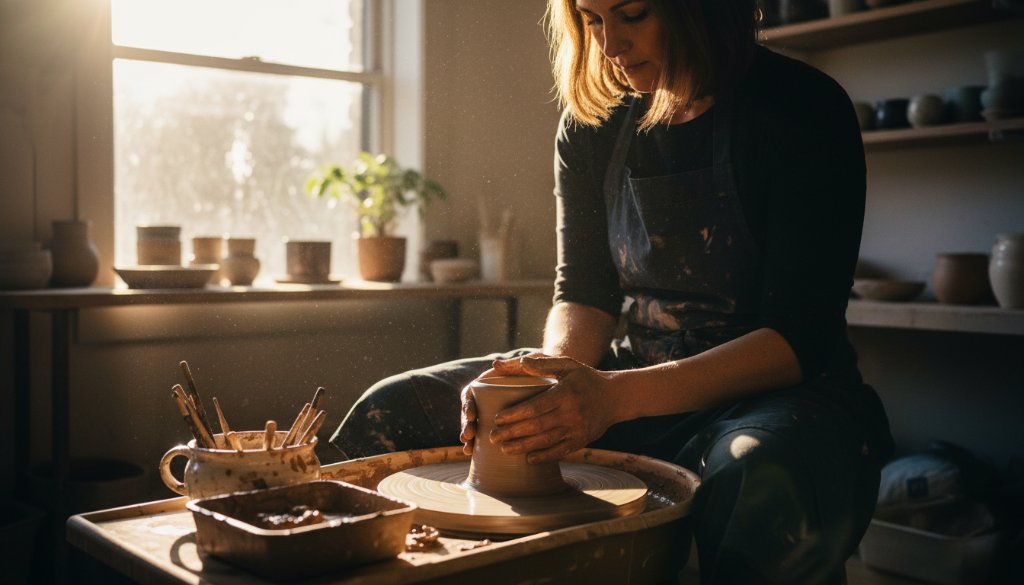 A dynamic, high-angle shot capturing a chef passionately plating a dish in a modern Huntingdale cafe kitchen, demonstrating Huntingdale Victoria authentic editorial photography. The chef is in mid-action, focused, with dramatic backlighting highlighting steam and the dish's intricate details, conveying an epic moment of culinary creation.