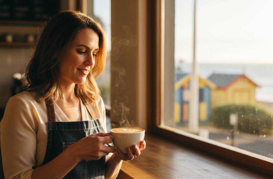 A vibrant, emotionally resonant 'epic moment' photograph showcasing a local artisan's handcrafted product bathed in dramatic golden hour light on Brighton Beach, embodying impactful advertising photography Brighton Victoria for a luxury brand.