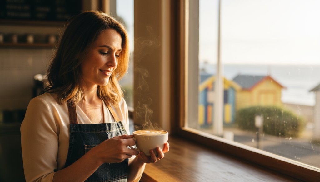 A vibrant, emotionally resonant 'epic moment' photograph showcasing a local artisan's handcrafted product bathed in dramatic golden hour light on Brighton Beach, embodying impactful advertising photography Brighton Victoria for a luxury brand.