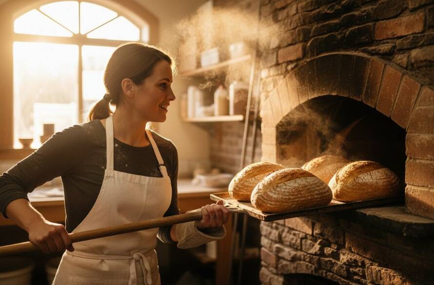 An impactful advertising photography Croydon South hero shot featuring a local artisan passionately crafting bespoke jewellery in a sunlit workshop, with golden light illuminating her focused expression and the intricate details of her work, conveying authenticity and brand quality.