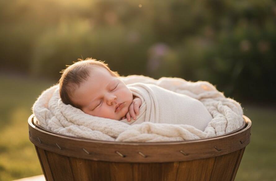 A beautifully composed photograph of a baby's tiny hand grasping a parent's finger, bathed in soft, ethereal light, symbolising Kealba Victoria baby photography capturing milestones and the precious bond, shot with shallow depth of field for an intimate, professional feel.