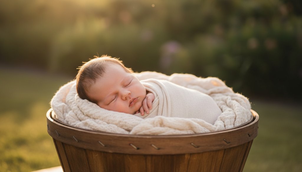 A beautifully composed photograph of a baby's tiny hand grasping a parent's finger, bathed in soft, ethereal light, symbolising Kealba Victoria baby photography capturing milestones and the precious bond, shot with shallow depth of field for an intimate, professional feel.